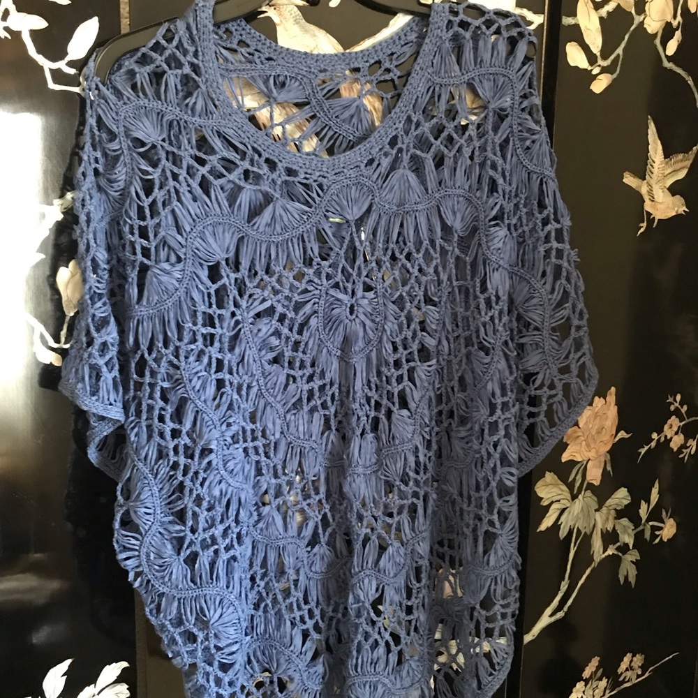🐋Blue crochet top reduction sale 2026. - Picture 1 of 4